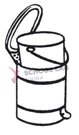 Receptacle, waste, pedal action,20L